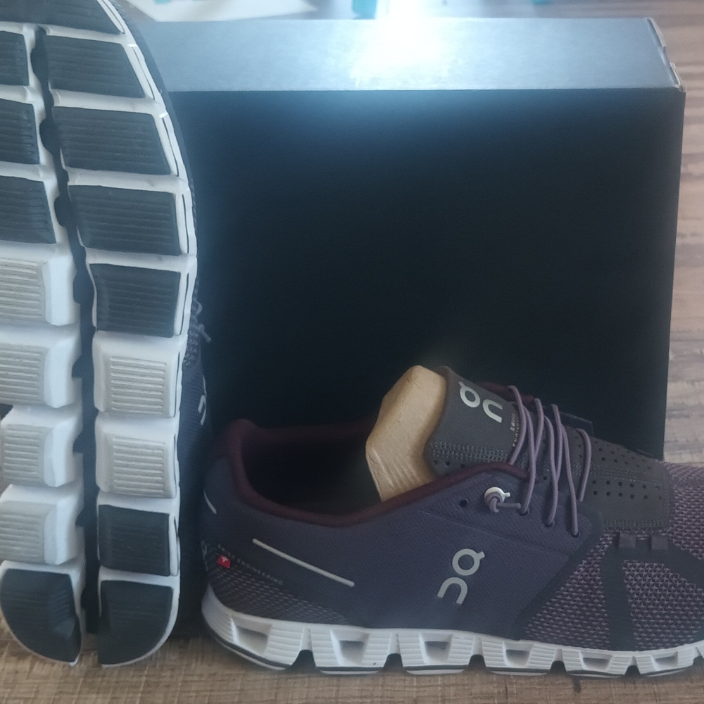 On Running Men's Shoes - Purple and Gray
